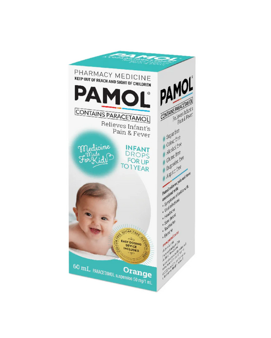 Pamol Infant Drops Colour Free 60ml