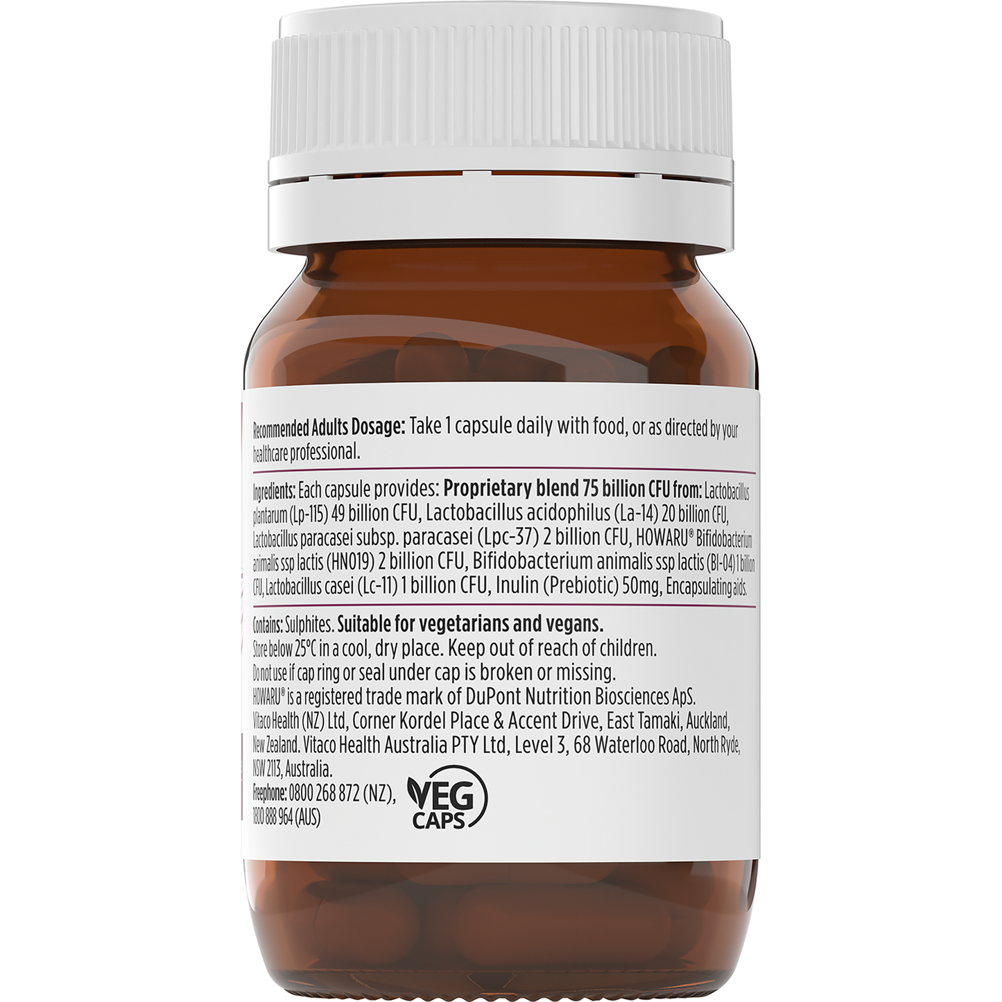 Nutra-Life ProBiotica Extra Care contains 75 Billion 14 Capsules
