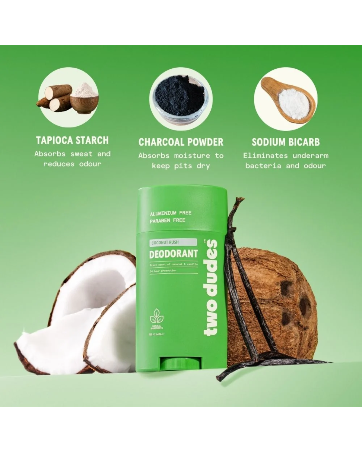 Two Dudes Deodorant - Coconut Rush 75g