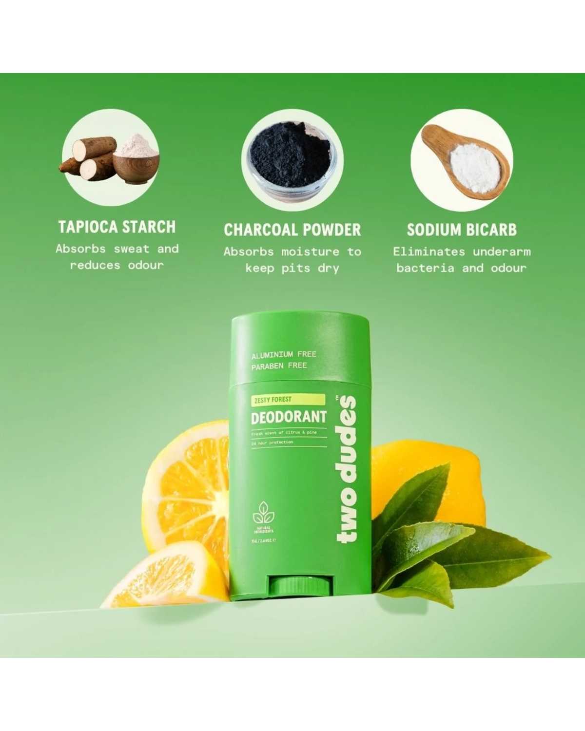 Two Dudes Deodorant - ZestyForest 75g