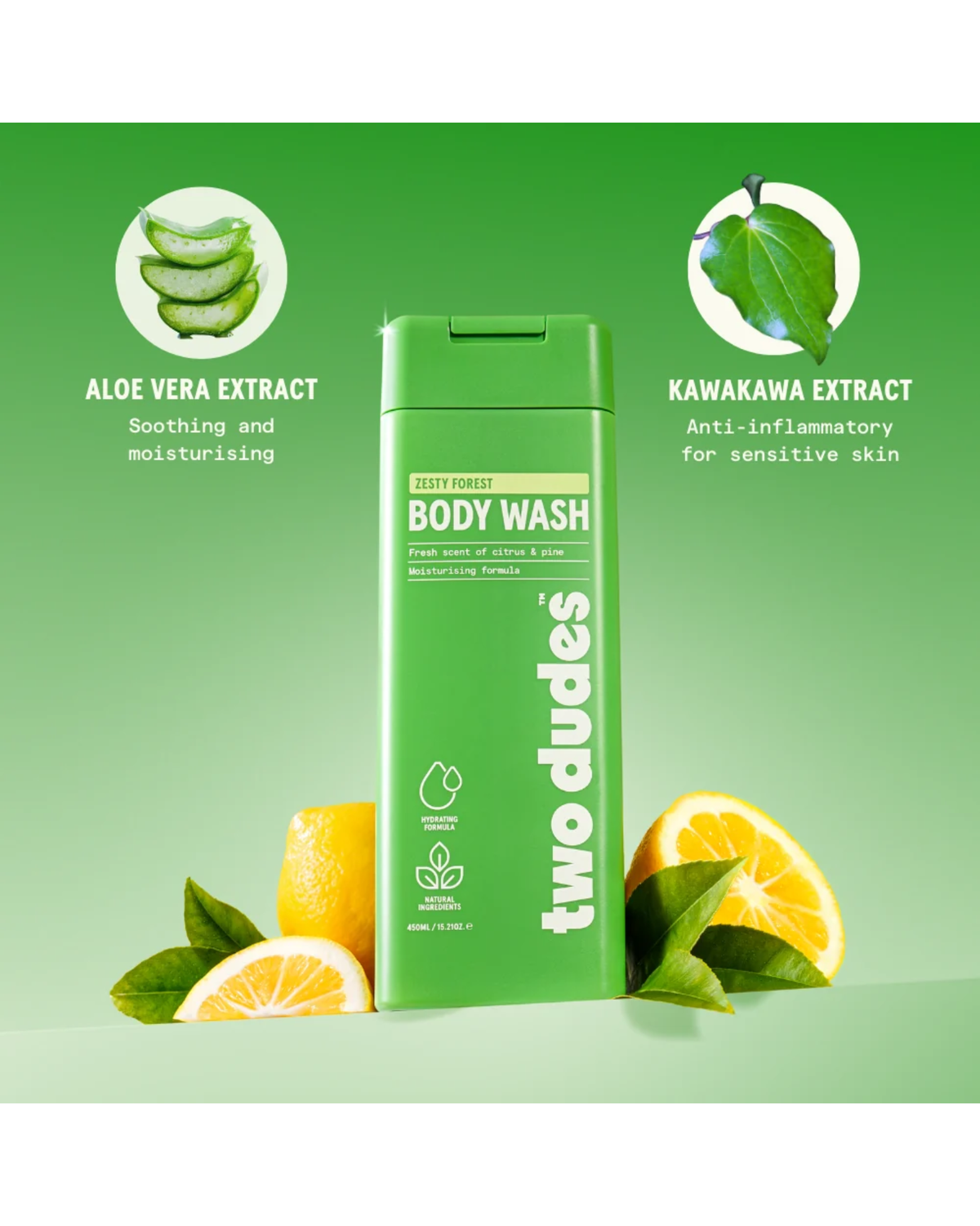 Two Dudes Body Wash - Zesty Forest 450ml