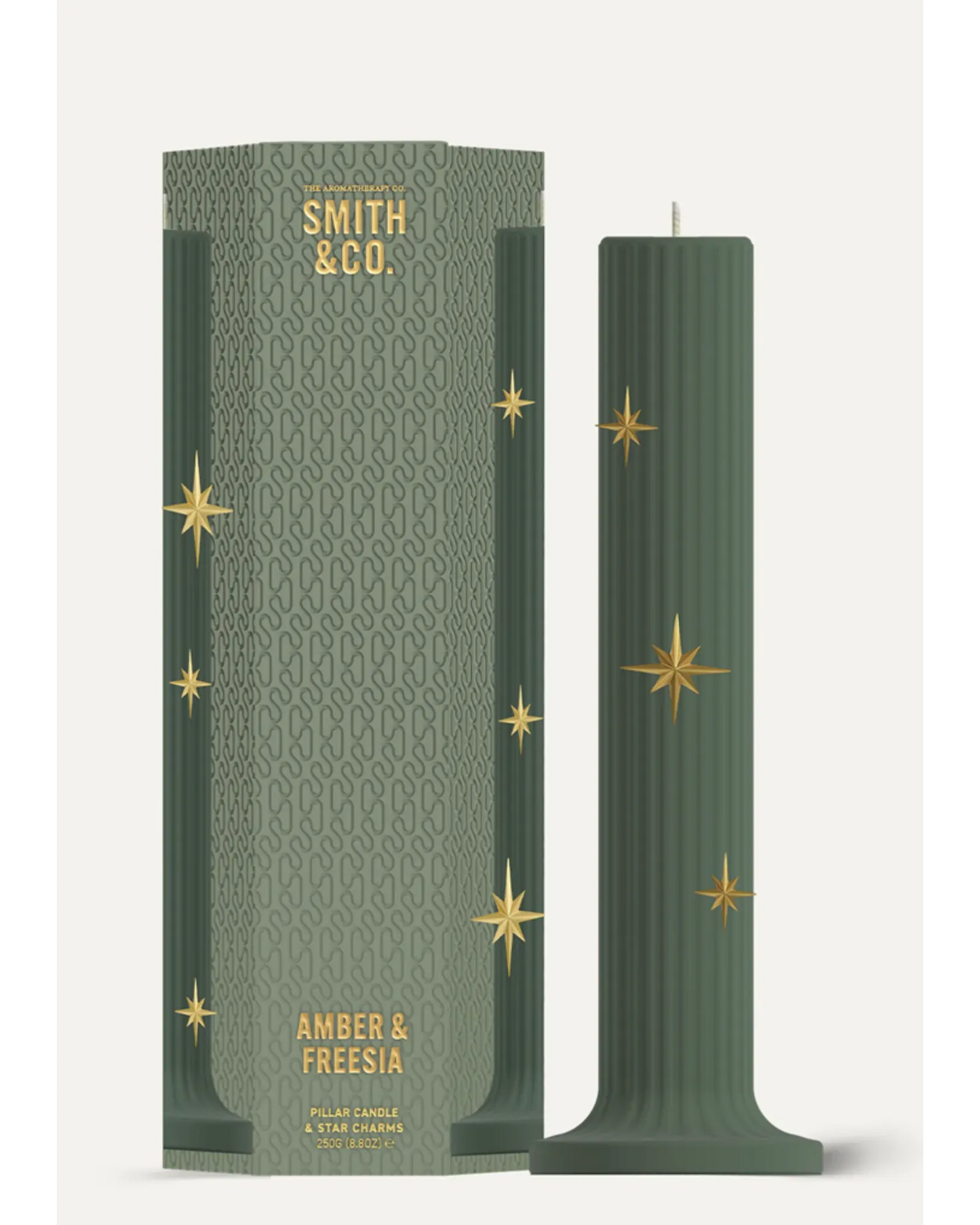 Smith&Co Amber & Freesia Pillar Candle 250g