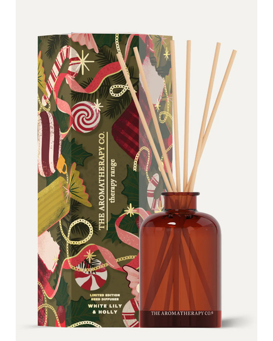 The Festive Collection White Lily & Holly Reed Diffuser 100ml