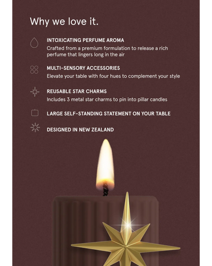 Smith&Co Black Oud & Saffron Pillar Candle 250g