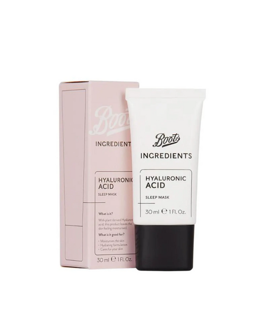 Boots Ingredients Hyaluronic Acid Sleep Mask 30ml