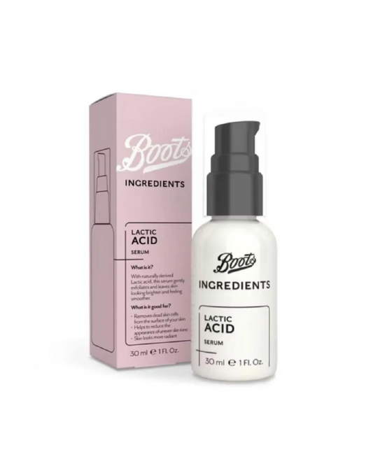 Boots Ingredients Lactic Acid Serum 30ml