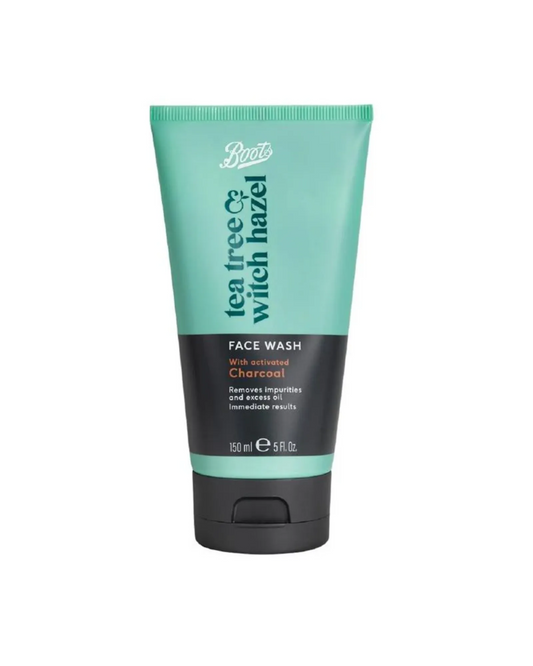 Boots Tea Tree & Witch Hazel With Active Charcoal Facial Wash 150ml