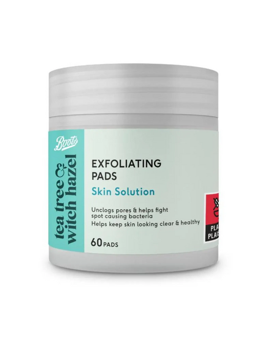 Boots Tea Tree & Witch Hazel Exfoliating Pads 60pk