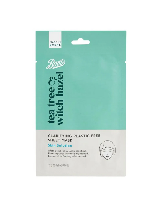 Boots Tea Tree & Witch Hazel Clarifying Sheet Mask 19g