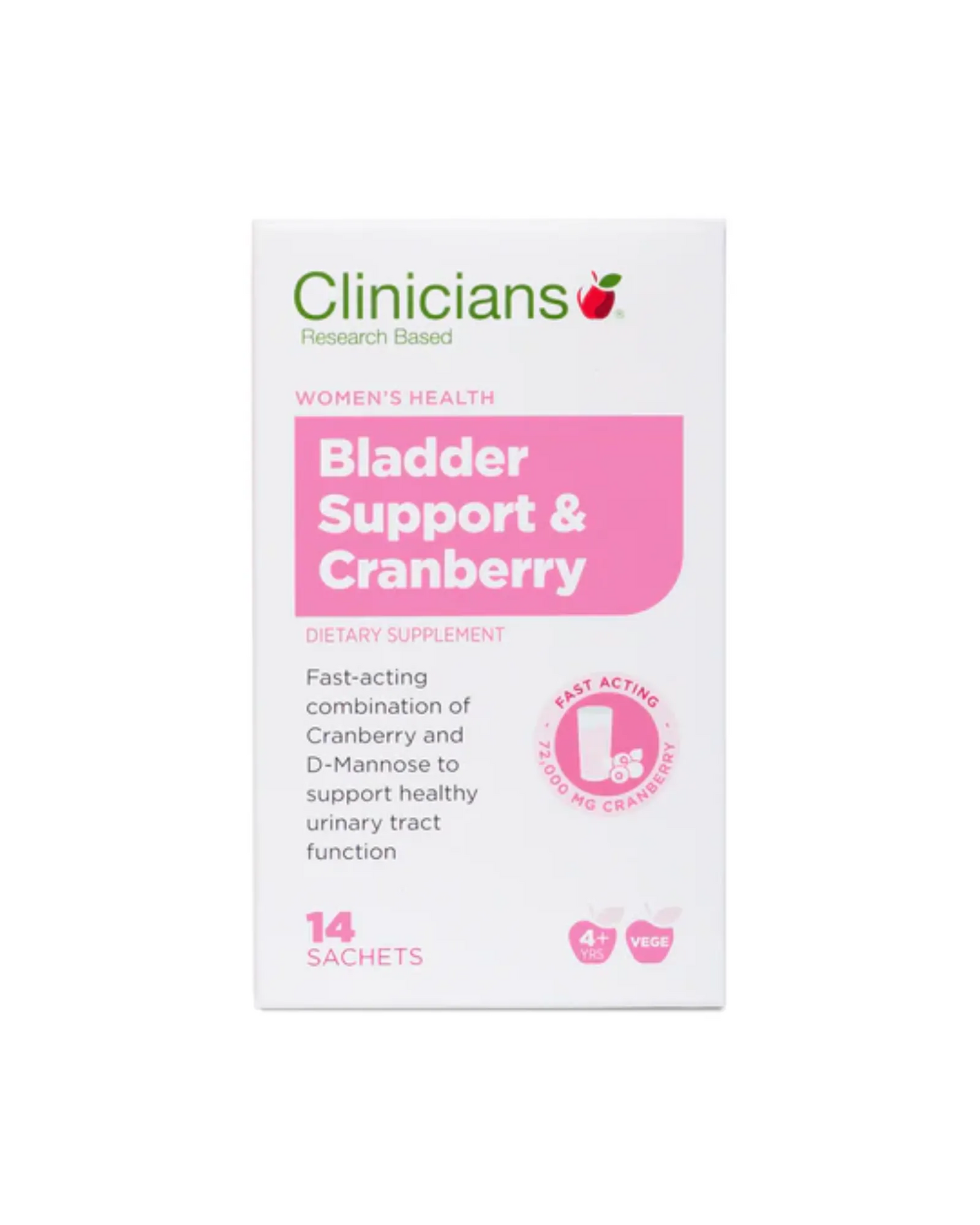 Clinicians Bladder Support & Cranberry Sachets 14s