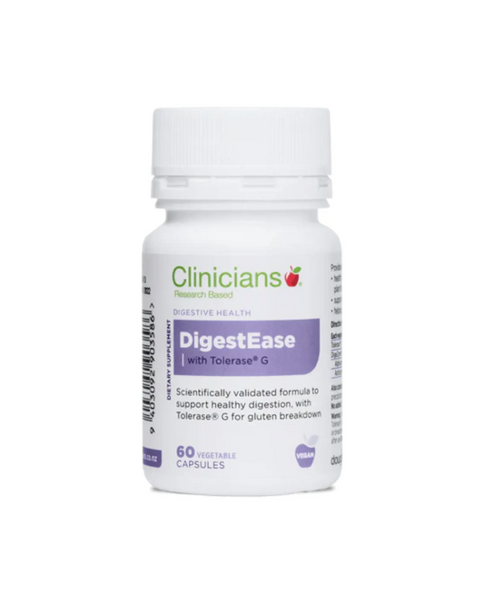 Clinicians DigestEase with Tolerase G Vege Capsules 60s