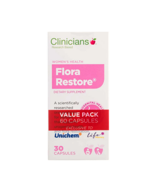 Clinicians Flora Restore 30caps 2 Pack