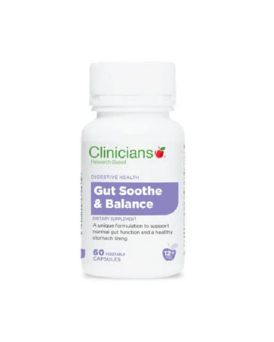 Clinicians Gut Soothe & Balance Vege Capsules 60s