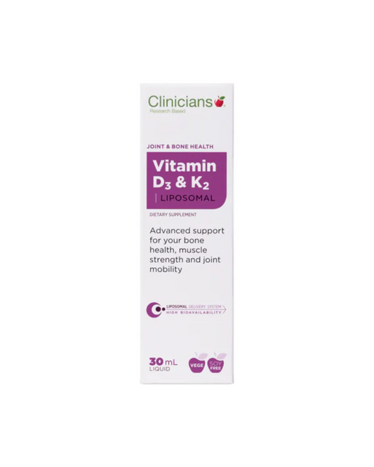 Clinicians Liposomal Vitamin D3 & K2 Liquid 30ml
