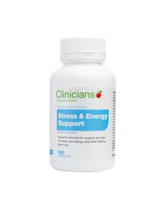 Clinicians Stress & Energy Support Vege Capsules 180s