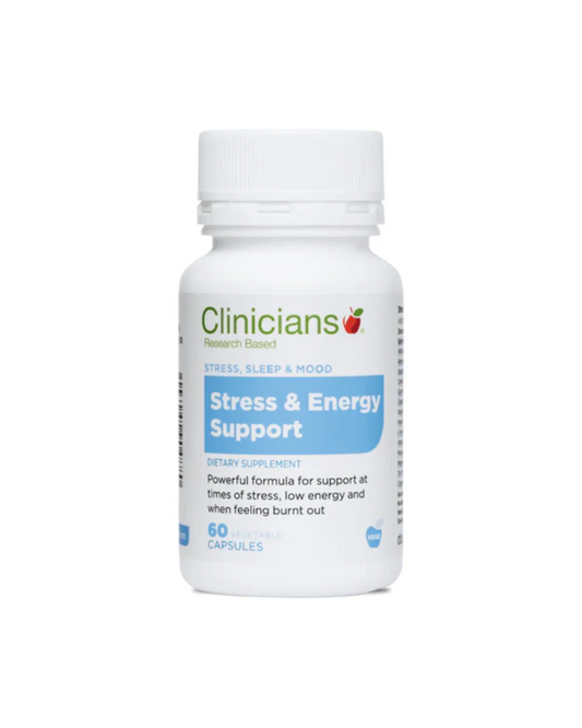 Clinicians Stress & Energy Support Vege Capsules 60s