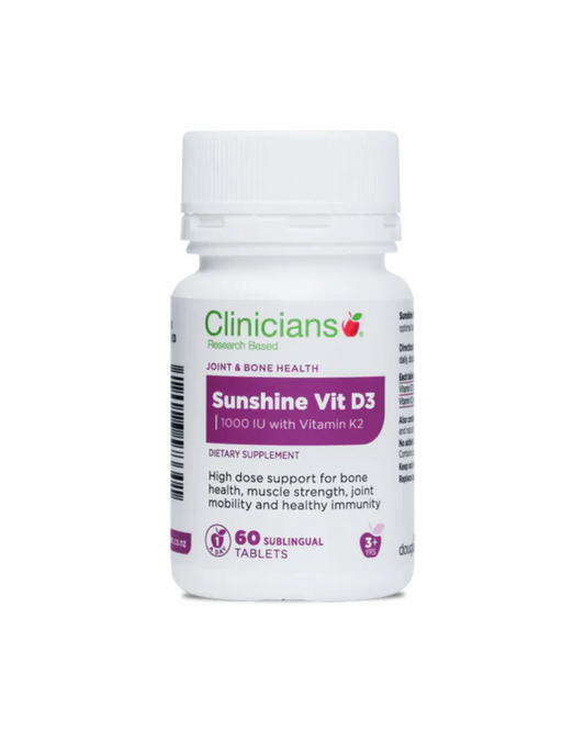 Clinicians Sunshine Vitamin D3 with Vitamin K2 Tablets 60s