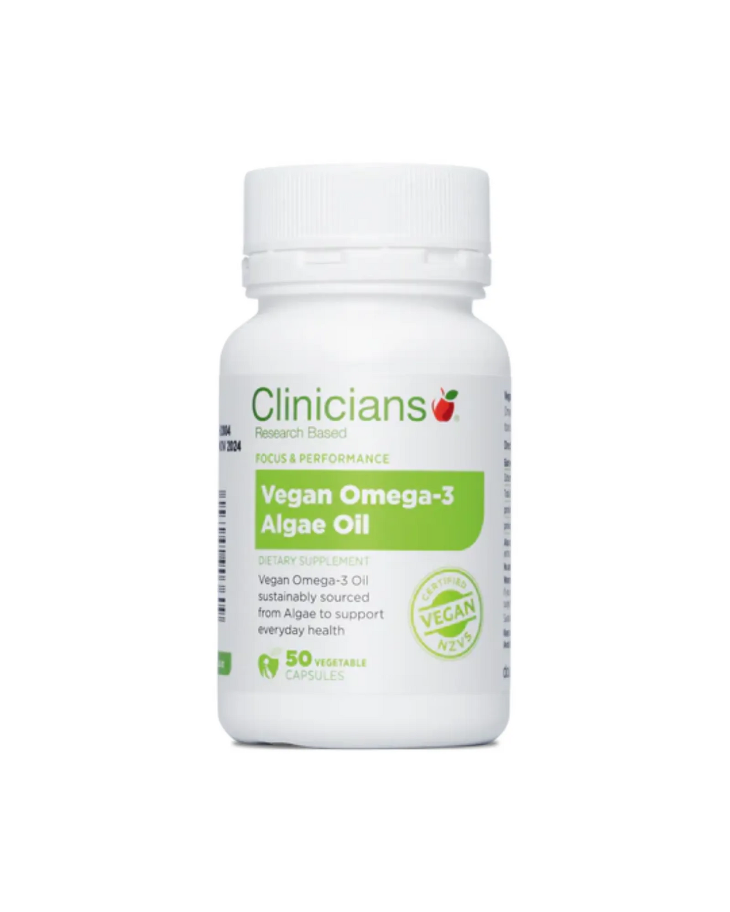 Clinicians Vegan Omega-3 Algae Oil Vege Capsules 50s