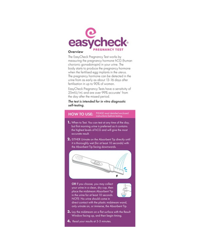 EasyCheck Pregnancy Test Midstream 3 Pack