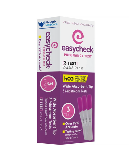 EasyCheck Pregnancy Test Midstream 3 Pack