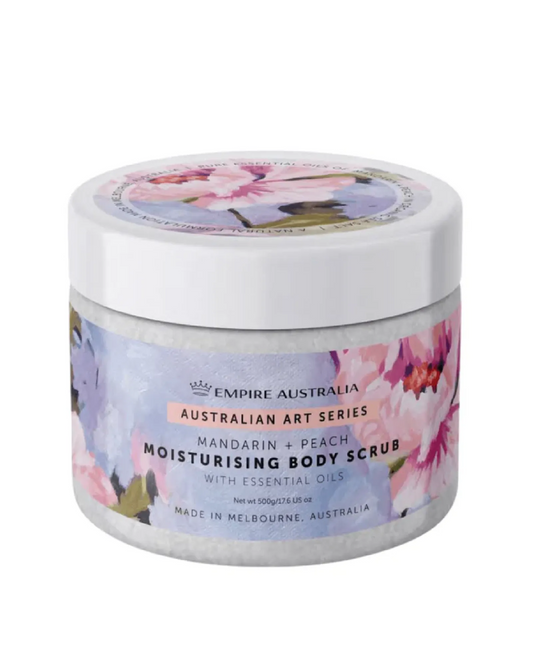 Australian Art Painterly Mandarin & Peach Sea Salt Body Scrub 500g