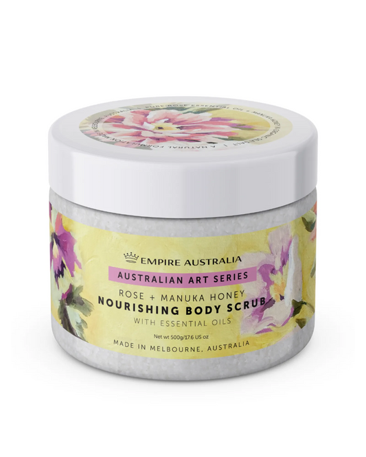 Australian Art Painterly Rose & Manuka Honey Sea Salt Body Scrub 500g
