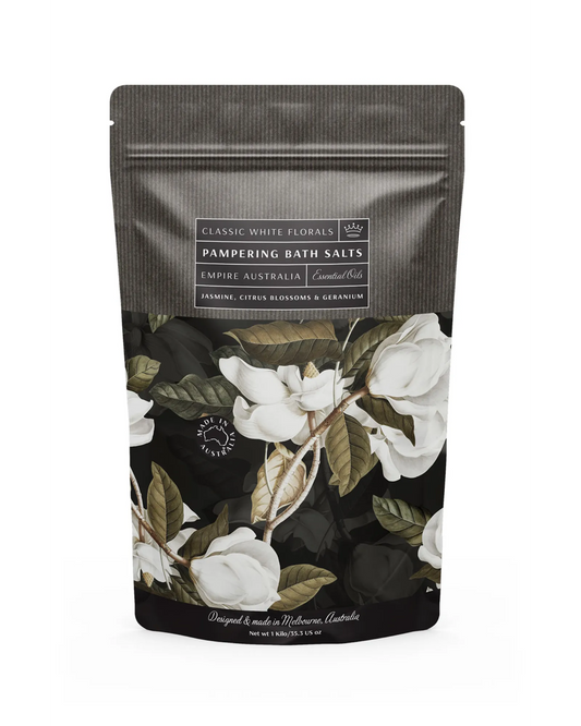 Classic White Florals Jasmine, Citrus & Geranium Bath Salts 1kg