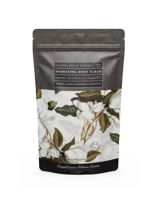 Classic White Florals Jasmine, Citrus & Geranium Body Scrub 500g