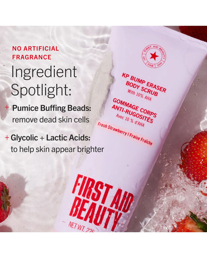 KP Bump Eraser Body Scrub 10% AHA - Fresh Strawberry 226g