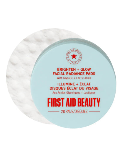 Brighten + Glow Facial Radiance Pads with Glycolic + Lactic Acids 28 Pads