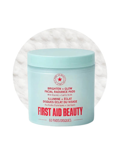 Brighten + Glow Facial Radiance Pads with Glycolic + Lactic Acids 60 Pads