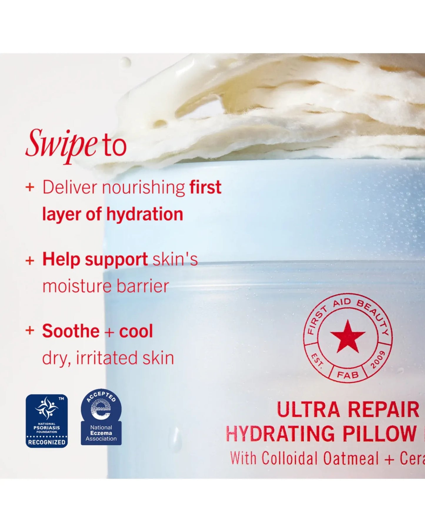 Ultra Repair Hydrating Pillow Pads with Colloidal Oatmeal + Ceramides 60 Pads