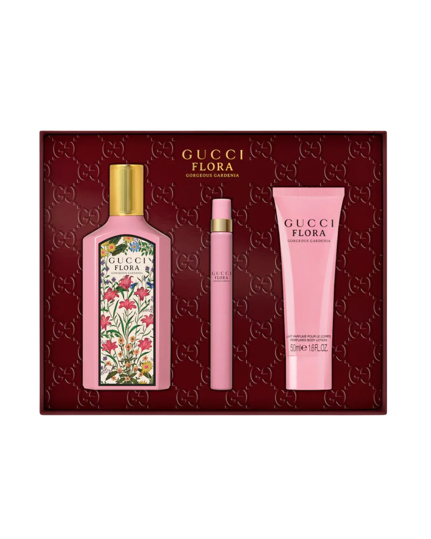 Gucci Flora Gorgeous Gardenia EDP 100ml 3-Piece Gift Set
