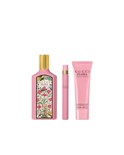 Gucci Flora Gorgeous Gardenia EDP 100ml 3-Piece Gift Set