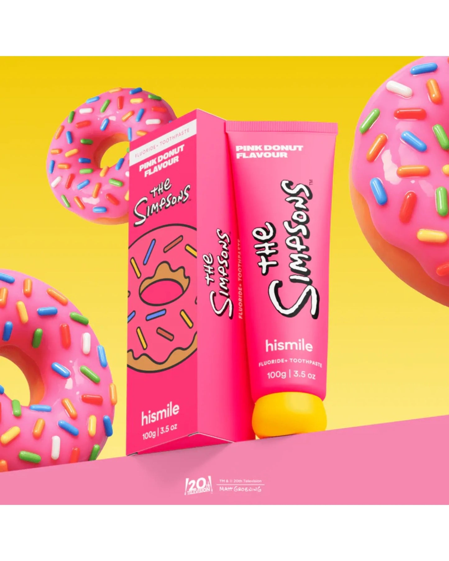hismile The Simpsons Pink Donut Toothpaste 100g