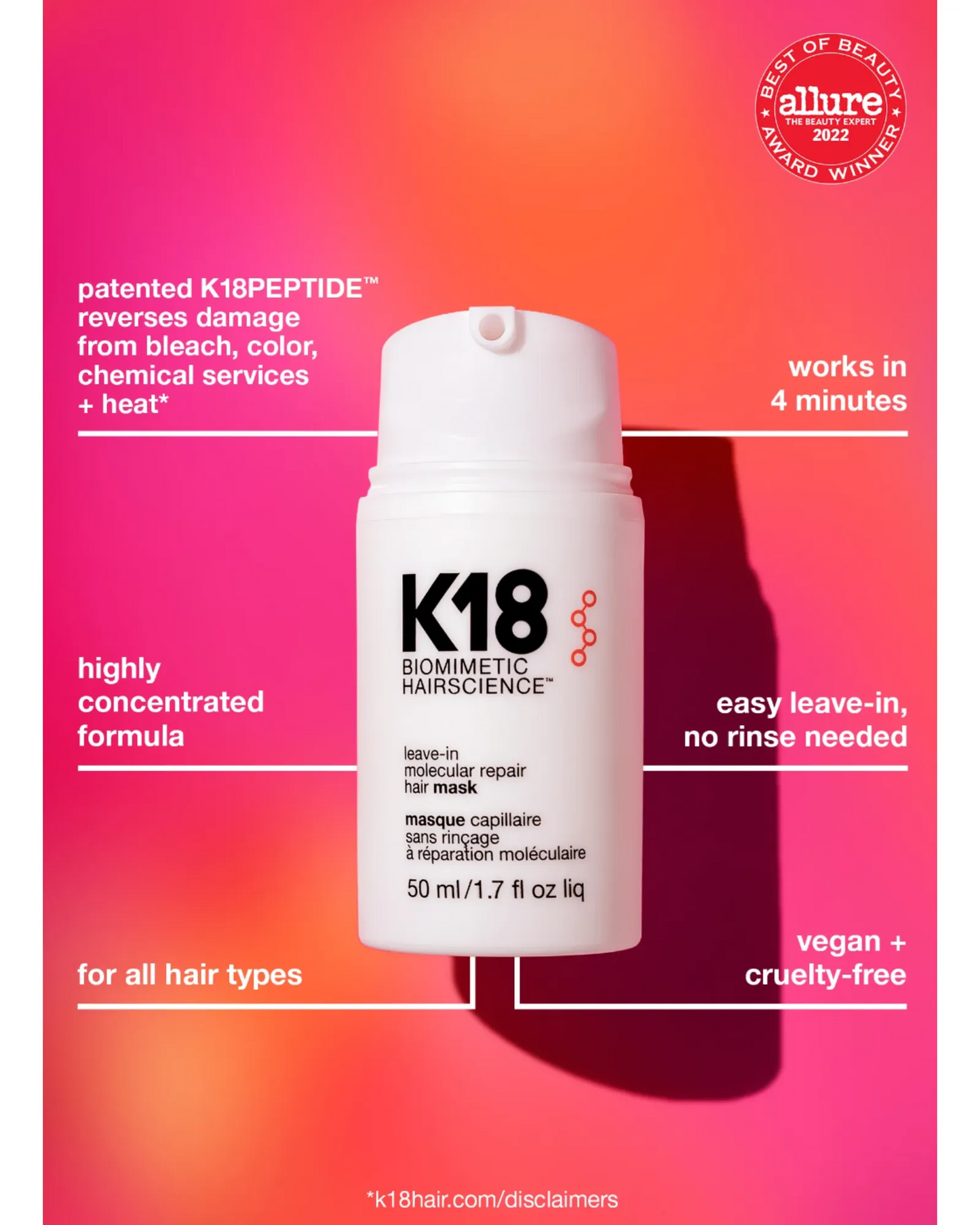 K18 Leave-In Molecular Repair Mask 50ml