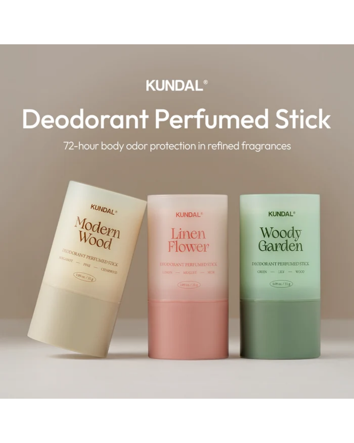 Kundal Deodrant Stick - Woody Garden 31g