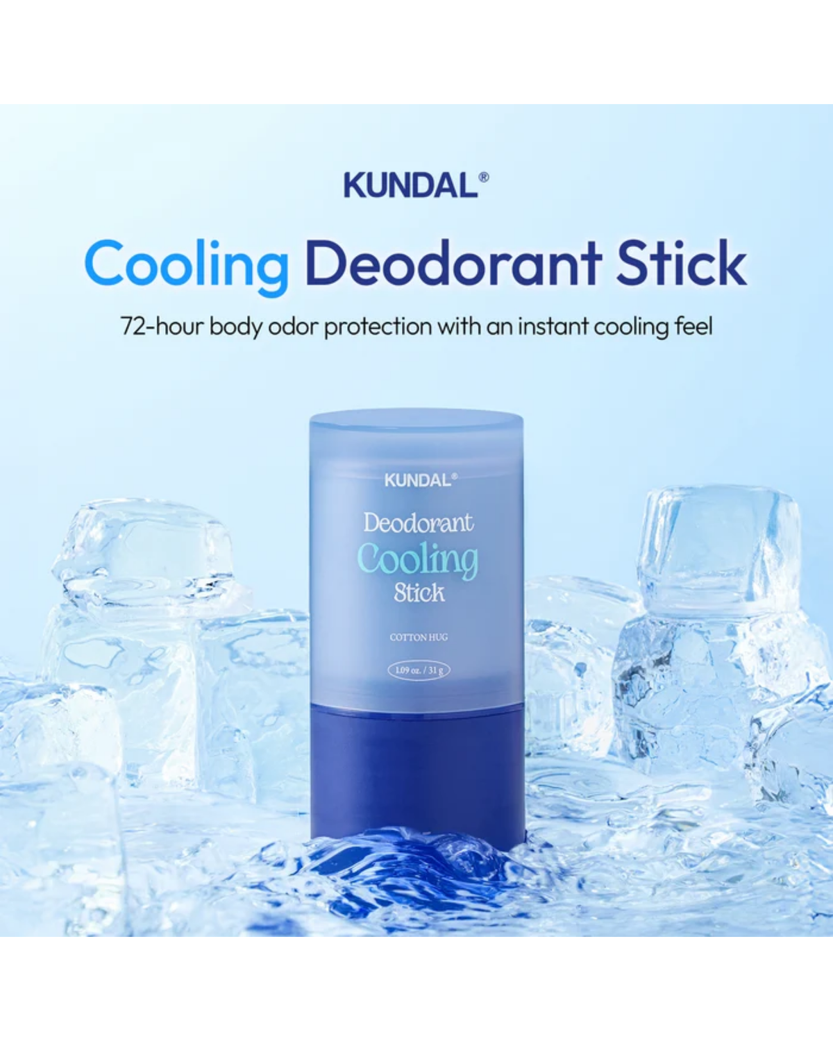 Kundal Deodrant Stick - Cooling Cotton Hug 31g