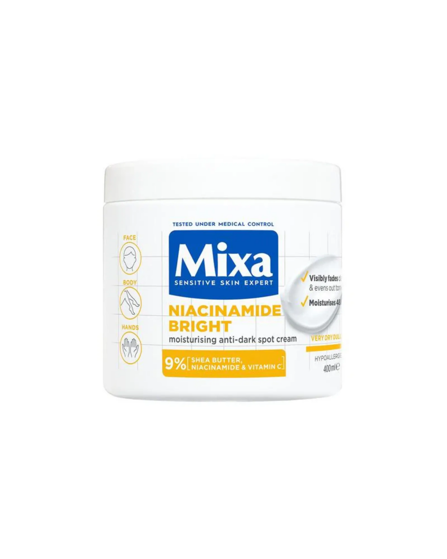 Mixa Niacinamide Bright 9% Niacinamide Jar 400ml