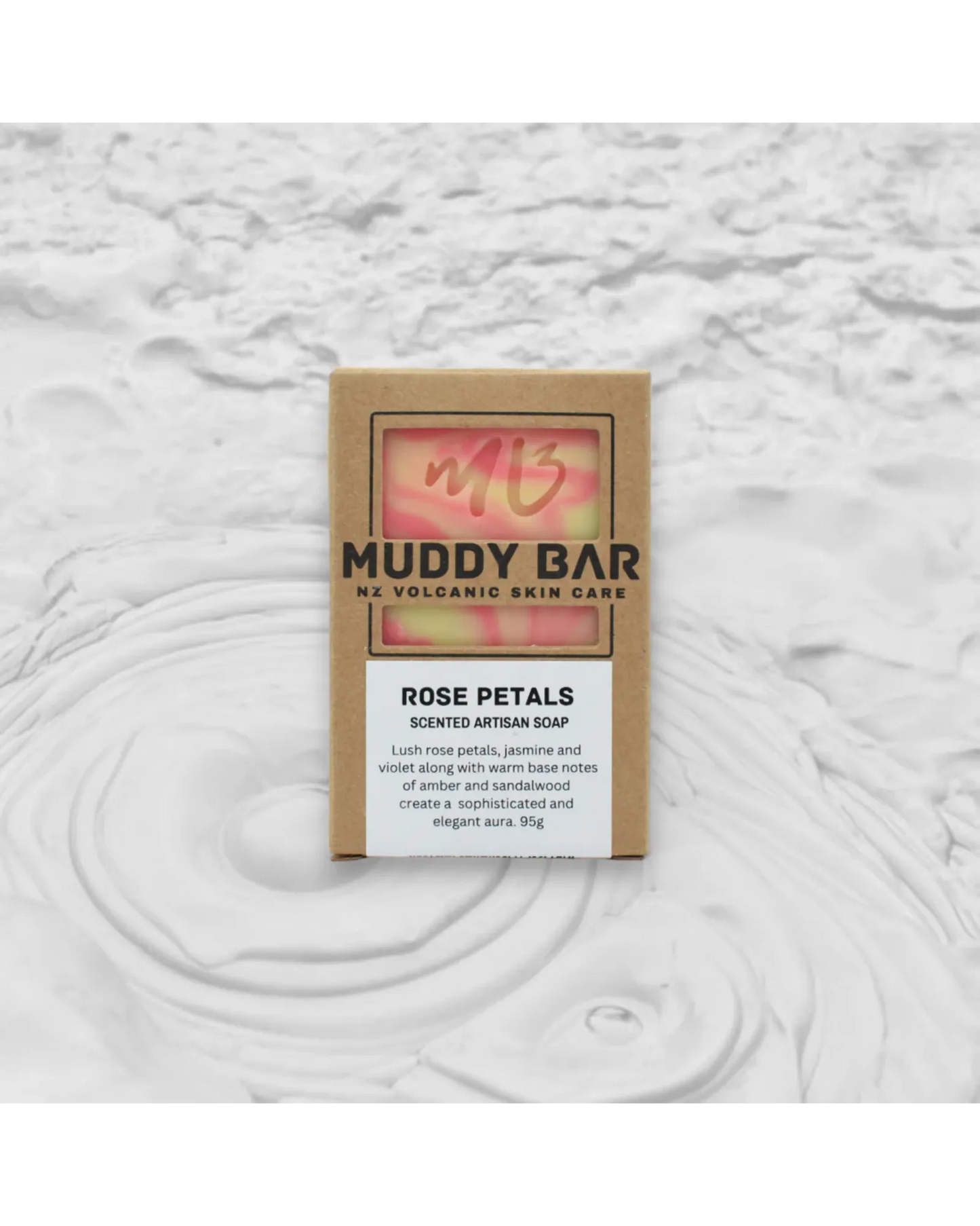 Muddy Bar Rose Petals Artisan Soap