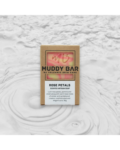 Muddy Bar Rose Petals Artisan Soap