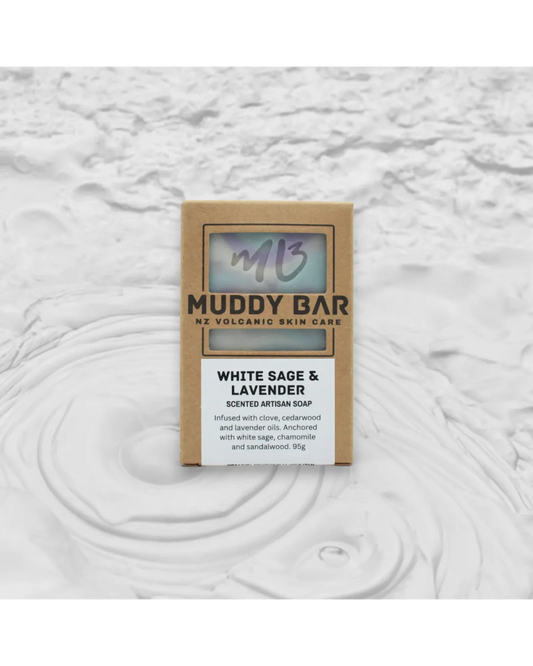Muddy Bar White Sage & Lavender Artisan Soap