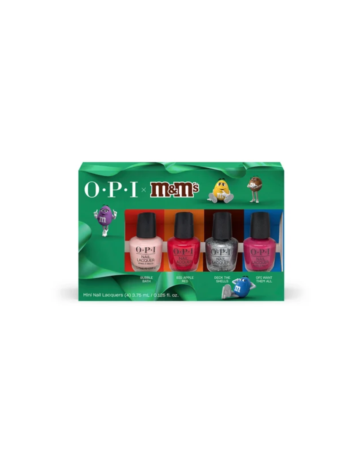 OPI Nail Lacquer M&M Holiday 4-Piece Mini Set