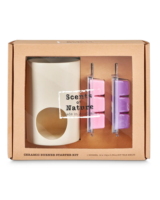 Scents of Nature Ceramic Wax Melt Burner and Wax Melt Set