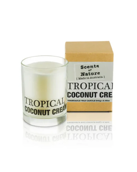 Scents of Nature Tropical Coconut Cream Candle 240g