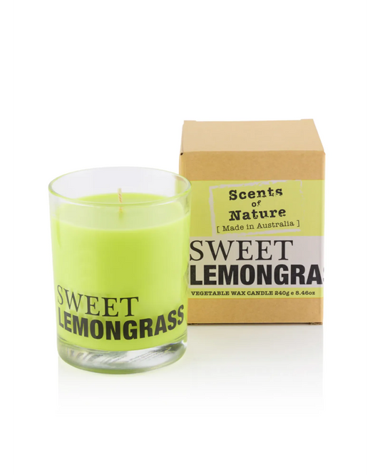 Scents of Nature Sweet Lemongrass Candle 240g