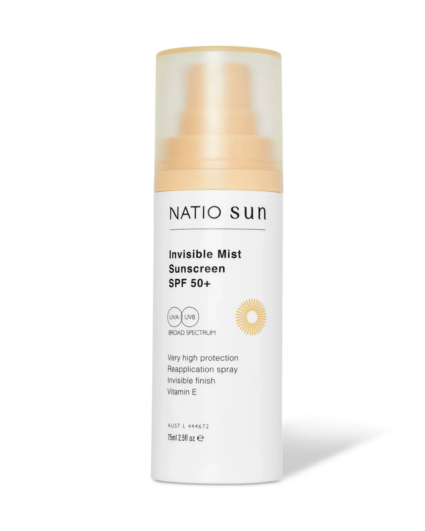 Natio Invisible Mist Sunscreen SPF 50+ 75ml