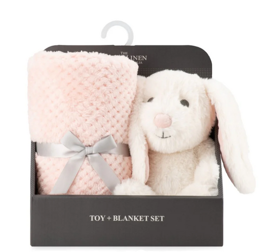 Plush Toy & Blanket - Snow Bunny