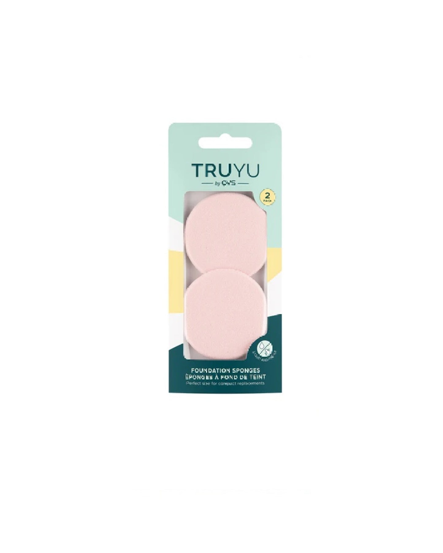 Truyu Round Foundation Sponge 2pk