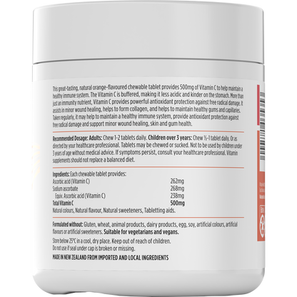 Nutra-Life Vitamin C 500mg Chewables 200 Tablets